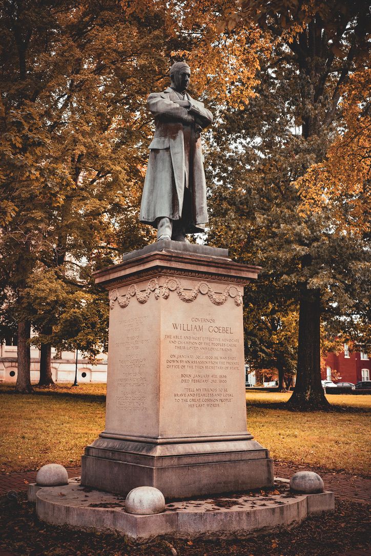 Statue of Governor William Goebel on the old Capitol grounds in Frankfort